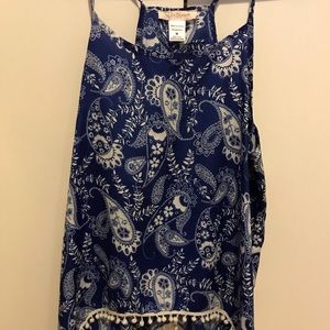 Love Blossom Blue and white halter top
